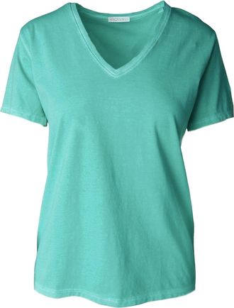 Anonym Apparel Womens V-Neck Jersey Tee In Green