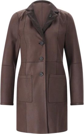 Werner Christ Cappotto reversibile in pelle di agnello - - Jackets - Donna - Marrone - 2XL