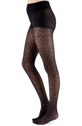 Pretty Polly Animal Pattern Tights in Black at Nordstrom, Size Medium