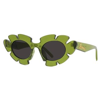 Loewe Curvy Cat Eye Zonnebril - Dames - Accessoires - Groen - Maat: 47 MM Polyamide