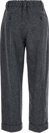 Brunello Cucinelli Womens Trousers Donegal Grey Virgin Wool