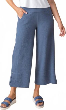 Habitat Crinkle Split Hem Crop Pants In Indigo