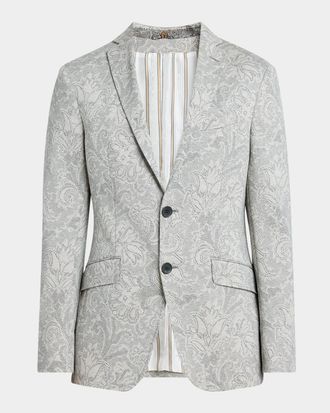 Etro Mens Cotton Paisley Jacquard Two-Button Sport Jacket