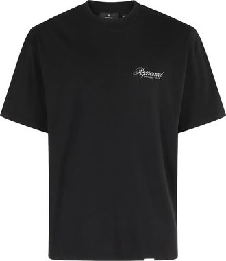 Represent T-shirt in cotone con logo - Nero