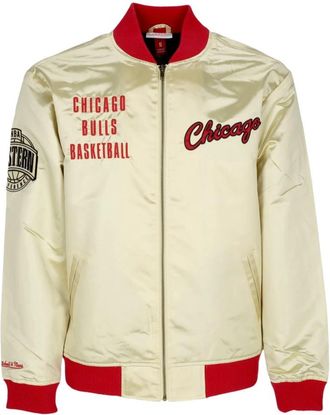 Mitchell & Ness Chicago Bulls NBA Team Bomber Jacket - Heren - Bomber jackets - Geel - L - Katoen - Jassen