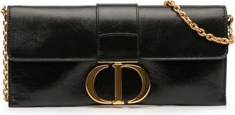 Dior Clutch Montaigne 30 in pelle con catena 2019 - Nero