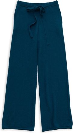 Lingua Franca Womens Cashmere Wide Leg Pant In Navy