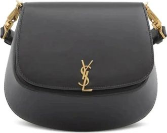 Saint Laurent Tassen, Dames, Bruin, ONE Size, Leer, Cassandre Schoudertas