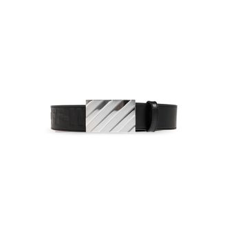 Off-white Belts, male, Black, Size: 110 CM Leather Belt