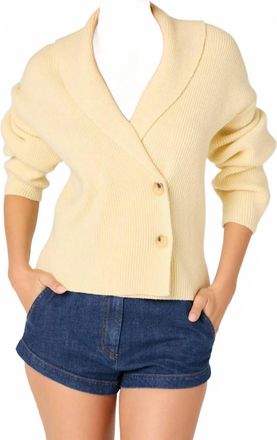 Astr Ayleen Cardigan In Butter Yellow