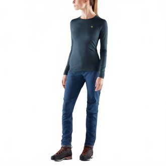 Fj&auml;llr&auml;ven Bergtagen Thinwool Long Sleeve Shirt In Mountain Blue