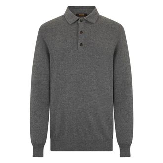 Moorer Polo Shirts, male, Gray, Size: 2XL Apricale Cashmere Polo