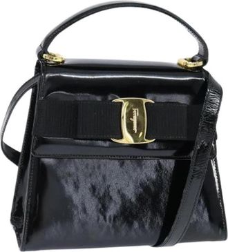 Ferragamo Pre-owned Handbag - Dames - Vintage Handtas - Zwart - ONE Size - Leer - Vintage
