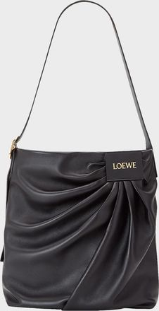 Loewe Pleated Shoulder Bag in Leather