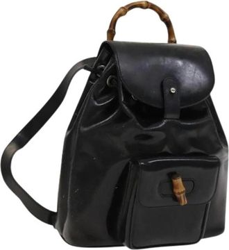 Gucci Pre-owned Canvas backpacks - Dames - Vintage Rugzakken - Zwart - ONE Size - Vintage