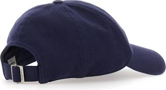 Saint Laurent A000TX Embroidered Logo Cotton Baseball Cap - Navy