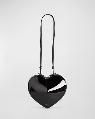 Alaia Le Coeur Crossbody Bag in Patent Leather