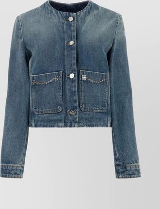 Givenchy denim crew-neck jacket