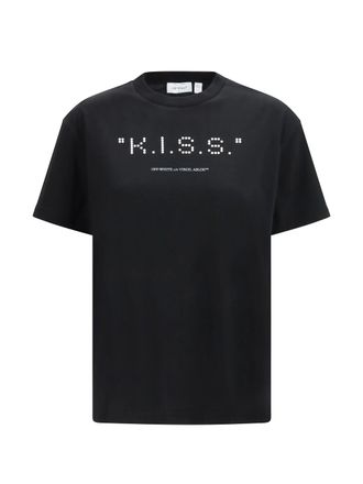 Off-white Kiss Quote Reg Cotton Cotton T-Shirt
