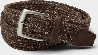 Le 31 Mens Mocha braided belt