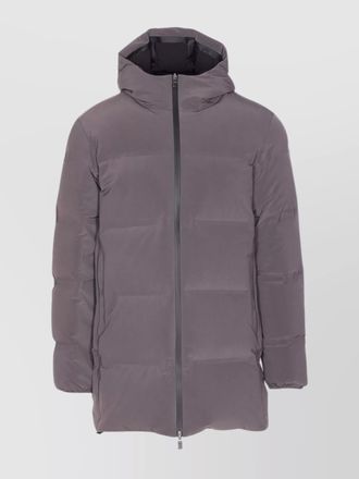 Herno long hooded down jacket pockets