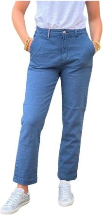 Islow Miles Broeken - Dames - Slim Fit Broeken - Blauw - W25 - Katoen - Broeken