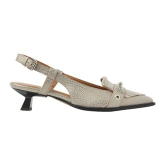 VIA VAI Schoenen, Dames, Grijs, 39 EU, Leer, Lea Aileen Slingbacks