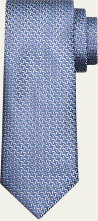 Brioni Mens Micro-Jacquard Silk Tie