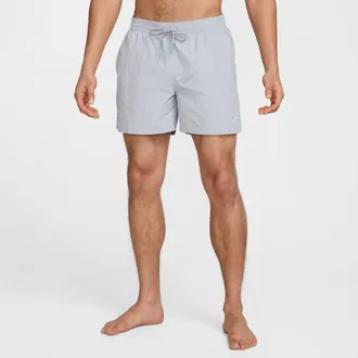 Nike Mens Swim Breaker Icon 5 Brief-Lined Volley Shorts in Grey | NESSF495-054