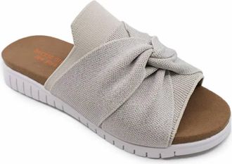 bernie mev. Womens Twist Sandal In Nude Silver