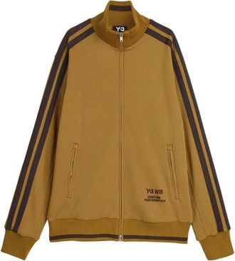 Yohji Yamamoto Track Top - Heren - Vesten met rits - Bruin - M - Katoen - Hoodies & sweatvesten