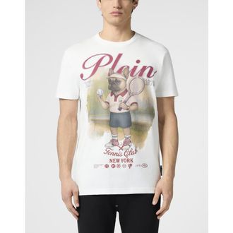 Philipp Plein Round Neck T-Shirt New York Tennis Men in Offwhite at Nordstrom, Size Xxx-Large