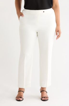 Kasper Ava Straight Leg Pants in Vanilla Ice at Nordstrom, Size 16W