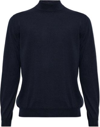 Kiton Cashmere Turtleneck Sweater - Heren - Cashmere truien - Blauw - L - Leer - Truien & Vesten