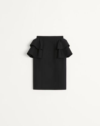 Valentino Crepe Couture Midi Skirt Wo