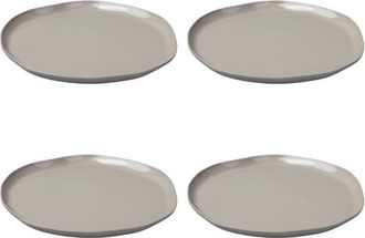 Be Home Tam Stoneware Flat Dinner Plate - Set of 4 in Sterling at Nordstrom