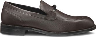 HUGO BOSS Mens Tayil Loafers in Brown Leather - Size UK 8.5