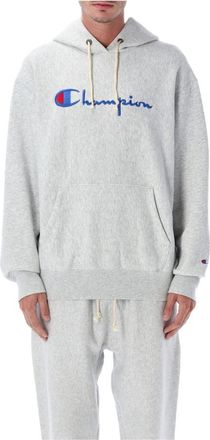 Champion Logo Hoodie - Heren - Hoodies - Grijs - XL - Hoodies & sweatvesten