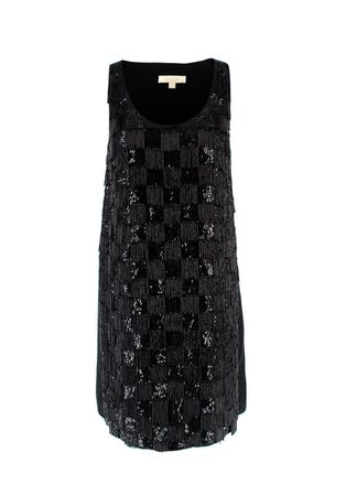 Erin Fetherston Black Beaded Flapper Dress Size XXS