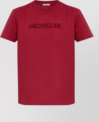 Moncler crew neck short sleeve embroidered t shirt