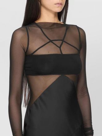 Rick Owens mesh panel maxi dress