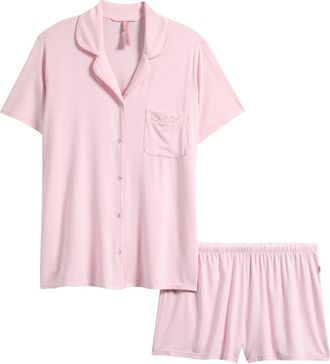 SKIMS Short Sleeve Pajamas in Bloom at Nordstrom, Size X-Large
