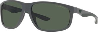 Emporio Armani Zonnebril - Heren - Zonnebrillen - Grijs - 65 MM - Accessoires
