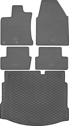 OEM Juego De Alfombrillas De Goma Para Coche Y Alfombrilla Para Maletero Para Nissan Qashqai I Crossover (2007-2013)
