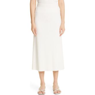 Vince Ribbed Midi Skirt in Off White at Nordstrom Rack, Size Large