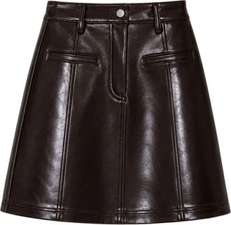 FRNCH Frnch - Klima Rok - Dames - Rokken - Bruin - Maat: M Leer