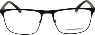 Emporio Armani 0EA1079 Rectangular Metal Frame Eyeglasses - Black