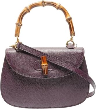 Gucci Pre-owned Handbags, female, Purple, Size: ONE SIZE Pre-owned Vintage Handbag
