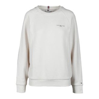 Tommy Hilfiger Katoenmix Sweatshirt - Model: Felpa - Dames - Sweatshirts - Wit - XS - Katoen - Hoodies & sweatvesten