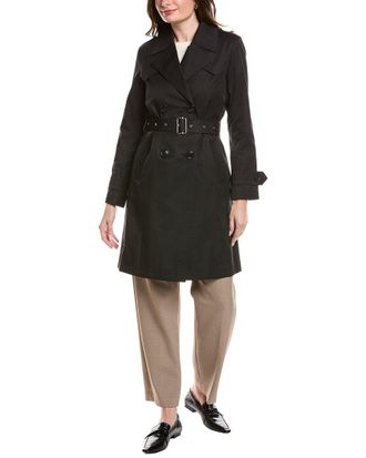 Via Spiga Double-Breasted Trench Coat